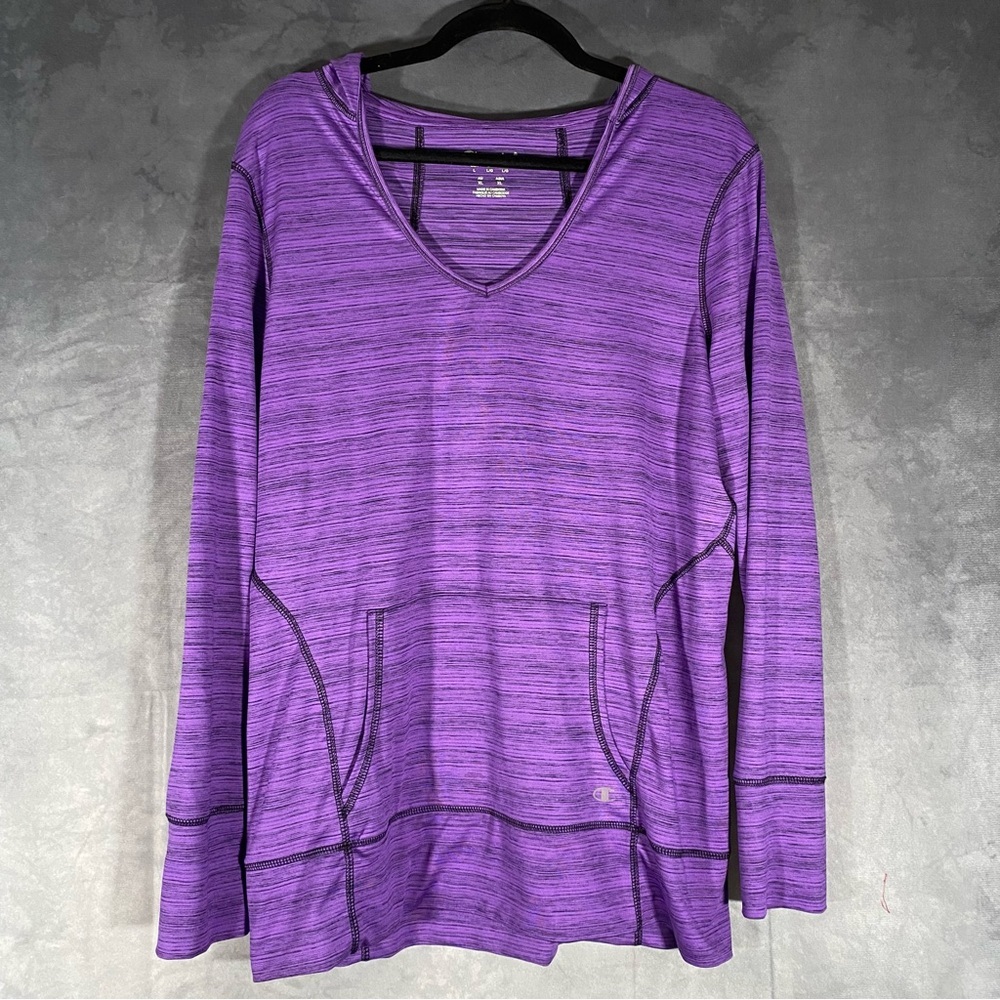 Champion Hoodie Women’s Size L Purple Athletic Wear Pullover Lightweight